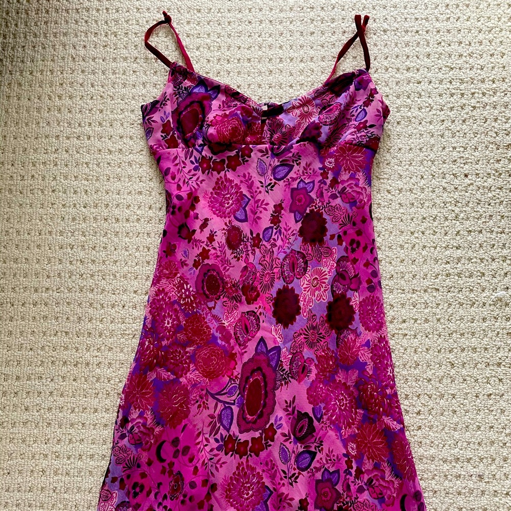 Purple Lace Slip Dress